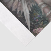 Gothischer Engel: Lise - Decoupage - Seidenpapier (Detail)