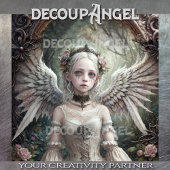 Gothischer Engel: Lise - Decoupage - Seidenpapier