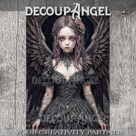 Gothischer Engel: Sophia - Decoupage - Seidenpapier