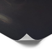 Gothischer Engel Spiegel Reflexion Skelett Kunst Poster (Ecke)