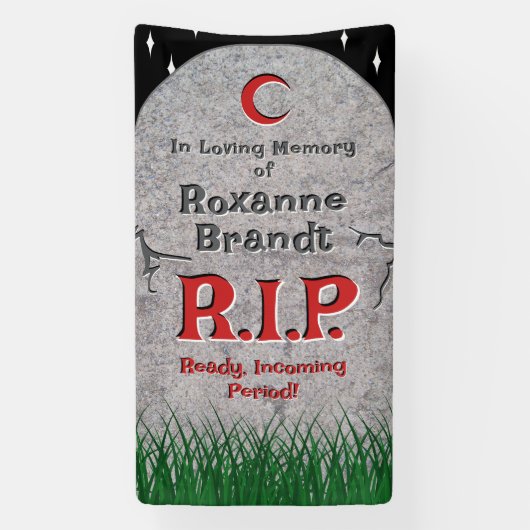 Gothischer Grabstein zur ersten Periode RIP Banner (Vertikal)