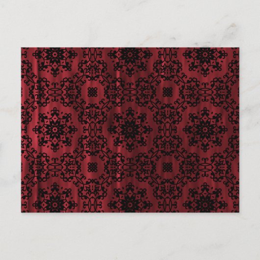 Gothischer Grauer, rot-schwarzer Mandala Postkarte (Vorderseite)