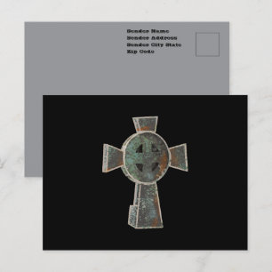 Gothischer Halloween-Friedhof-Grabstein-Kreuz-Zeic Postkarte