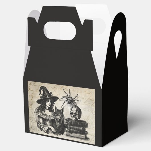 Gothischer Halloween-Schädelwolf Geschenkschachtel (Geöffnet)