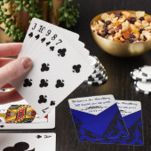 Gothischer Kobalt, Schwarz, weißer Damast Spielkar Spielkarten (In Situ)