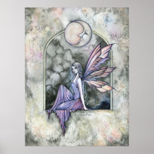 Gothischer Mond Fee Kunstposter Druck Poster