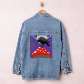 Gothischer Mystik-Rabe Jeansjacke (Hangar)