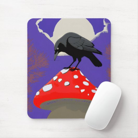 Gothischer Mystik-Rabe Mousepad (Mit Mouse)