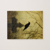 Gothischer Rabe auf Kreuz Puzzle (Horizontal)