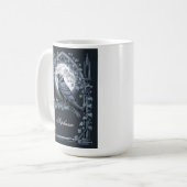 Gothischer Rabenmond Dunkle Akademie Kaffeetasse (Vorderseite Links)