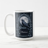 Gothischer Rabenmond Dunkle Akademie Kaffeetasse (Links)