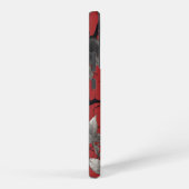 Gothischer Schädel mit schwarzer Rose Samsung Galaxy Hülle (Rechte Seite)