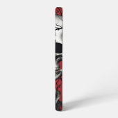 Gothischer Schädel mit schwarzer Rose Samsung Galaxy Hülle (Linke Seite)