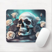 Gothischer Schädel und Rose-Mauspad Mousepad (Mit Mouse)