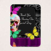 Gothischer Schädel und schwarze Gastgeschenk Hochz (Rückseite)