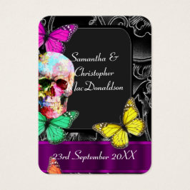 Gothischer Schädel und schwarze Gastgeschenk Hochz