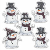 Gothischer Schneemann Aufkleber (Vorderseite)