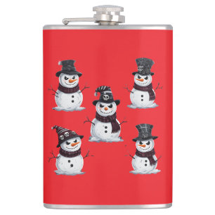 Gothischer Schneemann Flachmann
