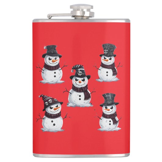 Gothischer Schneemann Flachmann (Vorderseite)