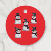 Gothischer Schneemann Geschenkanhänger (Rückseite)