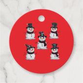 Gothischer Schneemann Geschenkanhänger (Vorderseite)