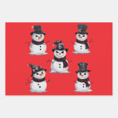Gothischer Schneemann Geschenkpapier Set (Vorderseite)
