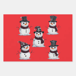 Gothischer Schneemann Geschenkpapier Set