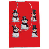 Gothischer Schneemann Mittlere Geschenktüte (Vorderseite)