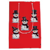 Gothischer Schneemann Mittlere Geschenktüte (Rückseite)
