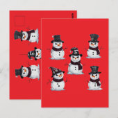 Gothischer Schneemann Postkarte (Vorne/Hinten)
