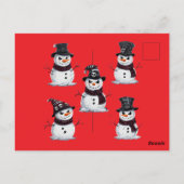 Gothischer Schneemann Postkarte (Rückseite)