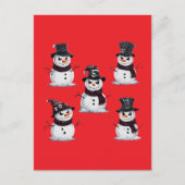 Gothischer Schneemann Postkarte (Vorderseite)