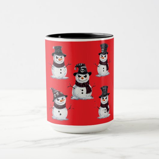 Gothischer Schneemann Tasse (Zentrum)