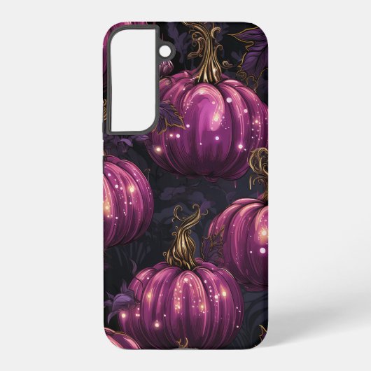 GOTHISCHER SCHWARZ MIT DUNKEN LILA PUMPKINEN SAMSUNG GALAXY HÜLLE (Rückseite)