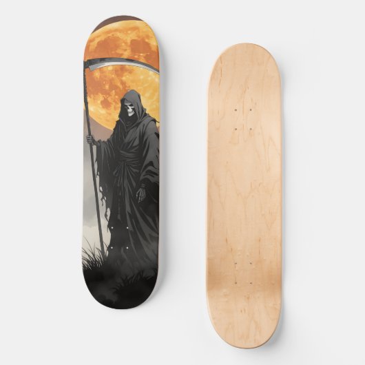 Gothischer Sensenmann Skateboard (Vorderseite)