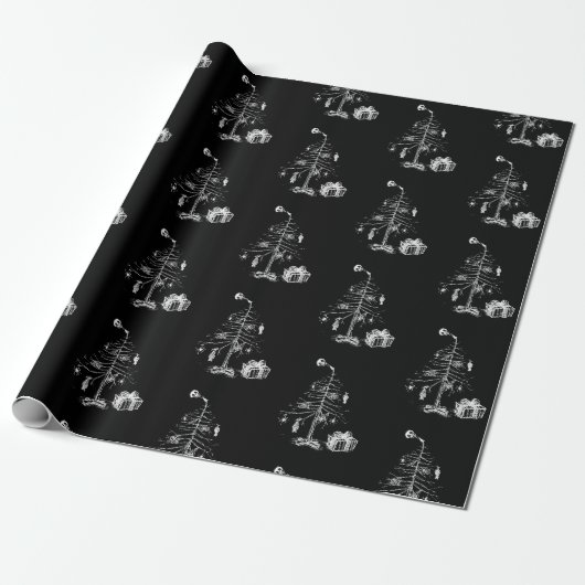 Gothischer Weihnachtsbaum Geschenkpapier (Ungerollt)