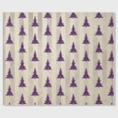 Gothischer Weihnachtsbaum Geschenkpapier (Flach)