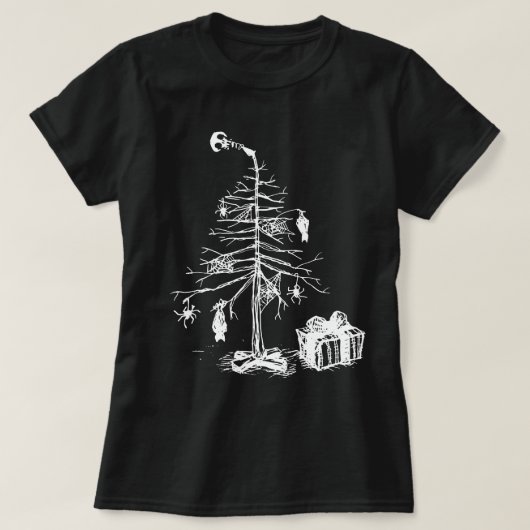 Gothischer Weihnachtsbaum T-Shirt (Design vorne)