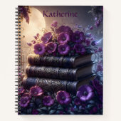 Gothisches Buch Lila Blumenmuster (Vorderseite)