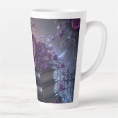 Gothisches Buch Lila Blumenmuster Milchtasse (Rechts)