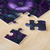 Gothisches Buch Lila Blumenmuster Puzzle (Seite)