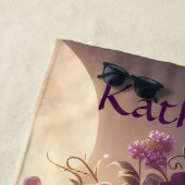 Gothisches Buch Lila Blumenmuster Strandtuch (Beispiel)