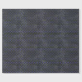 gothisches, dunkelokkultes, blaues Fledermausmuste Geschenkpapier (Flach)