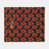 Gothisches Floral-Fleece-Decke Fleecedecke (Vorderseite (Horizontal))
