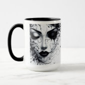 Gothisches Frauengesicht Tasse (Links)