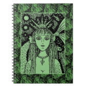 GOTHISCHES MERMAID, SCHWARZES MEER SIREN FANTASY W NOTIZBLOCK (Vorderseite)