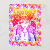 GOTHISCHES MERMAID, SCHWARZES MEER SIREN FANTASY W POSTKARTE (Vorderseite)