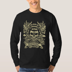 Gothisches Pentagramm Schädel Teufel Okkult Goth S T-Shirt