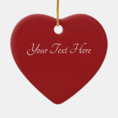 Gothisches rotes Herz mit Knochengürteln Keramik Ornament (Hinten)