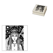 GOTHISCHES SCHWARZES MEER MERMAID, FANTASY RUBBER GUMMISTEMPEL (Stempel)